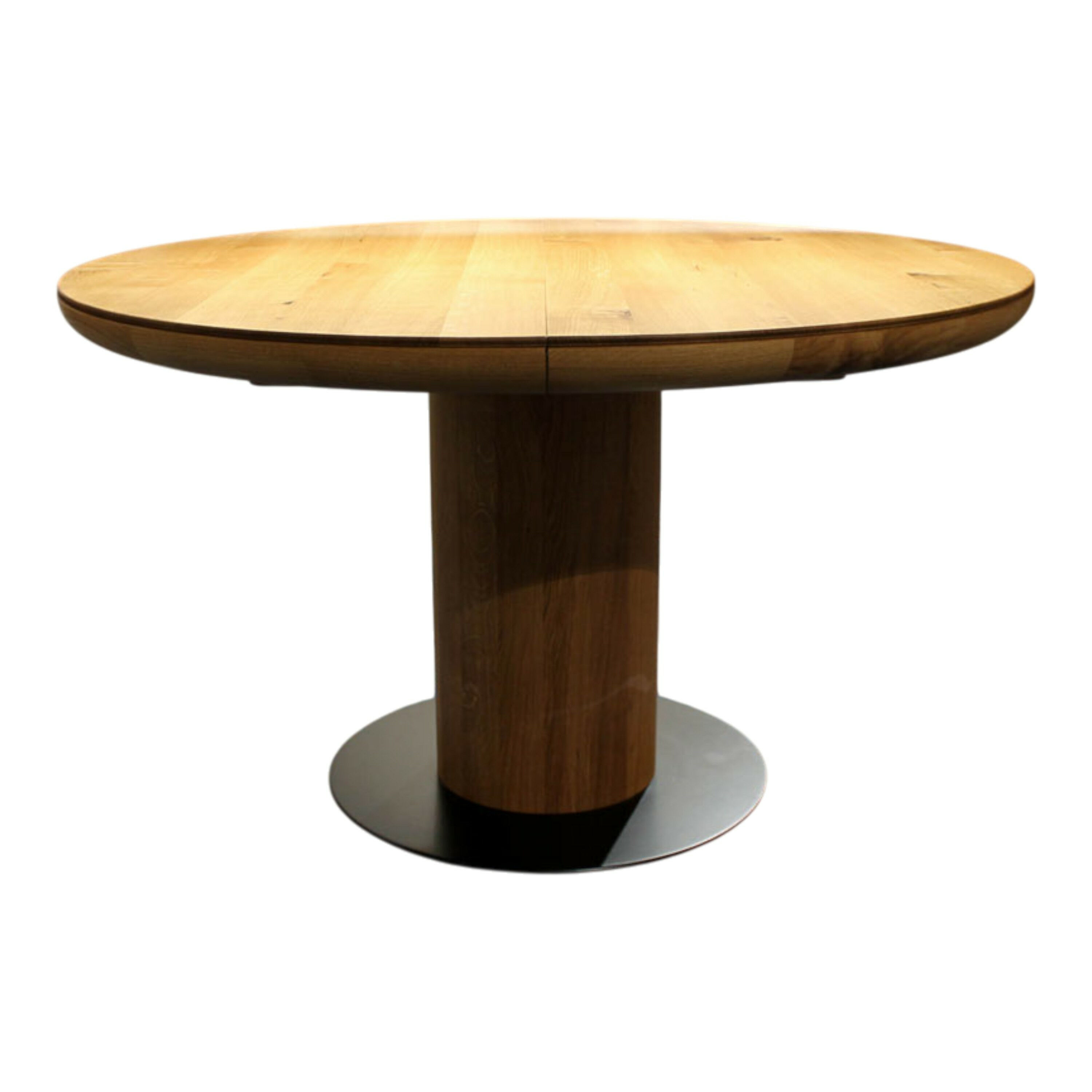 Scholtissek - Esstisch Firo Platte Knorrige Eiche Geölt Bodenplatte Stahl Schwarz - 1