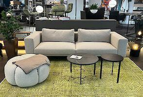 Vipp - Sofa Loft 3-Sitzer Stoff Beige Grau Gestell Metall Schwarz Matt - 3