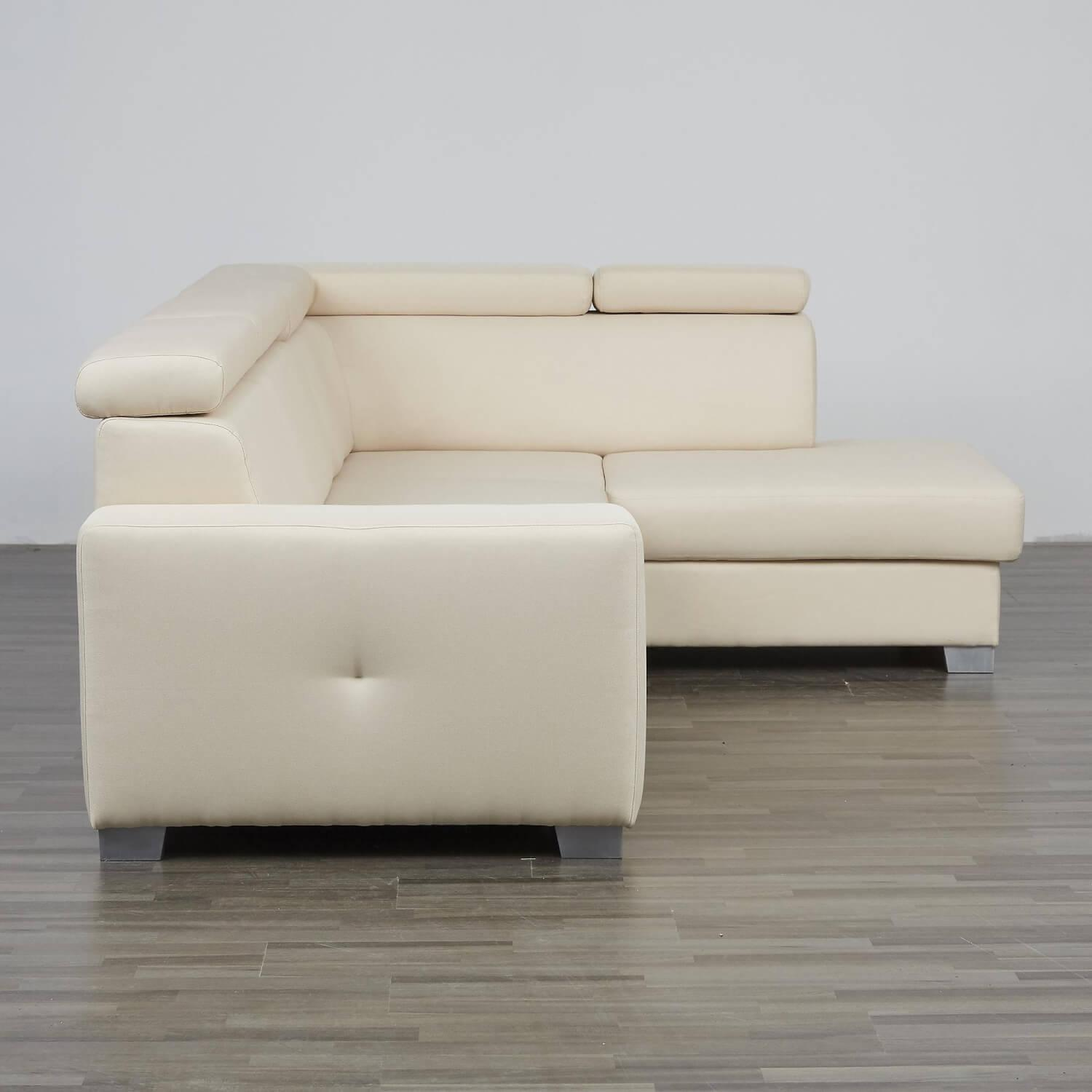 Max Winzer - Eckgarnitur DiscMit Stauraum Und Sitztiefenverstellung Stoff Beige Gestell Silber - 11