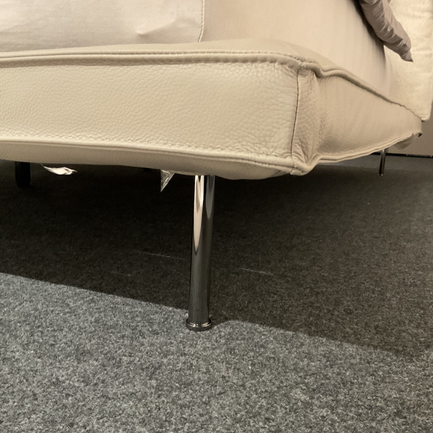 Cierre - Bett Divine Kopfteil Stoff 1 Lucinasco 20 Sand Beige Korpus Leder 2 Windsor 14 Grigio Grau Beige Füße Schwarz - 6