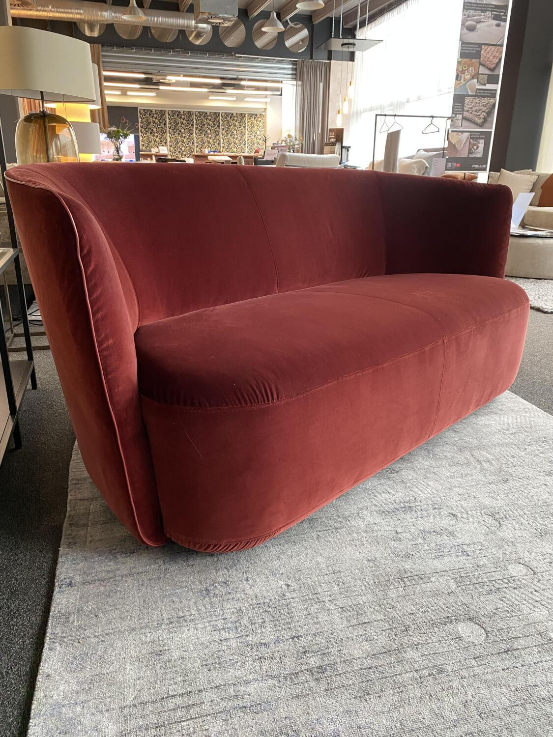 Christine Kröncke - Sofa Ophelia cover fabric chestnut red-brown frame solid wood - 2