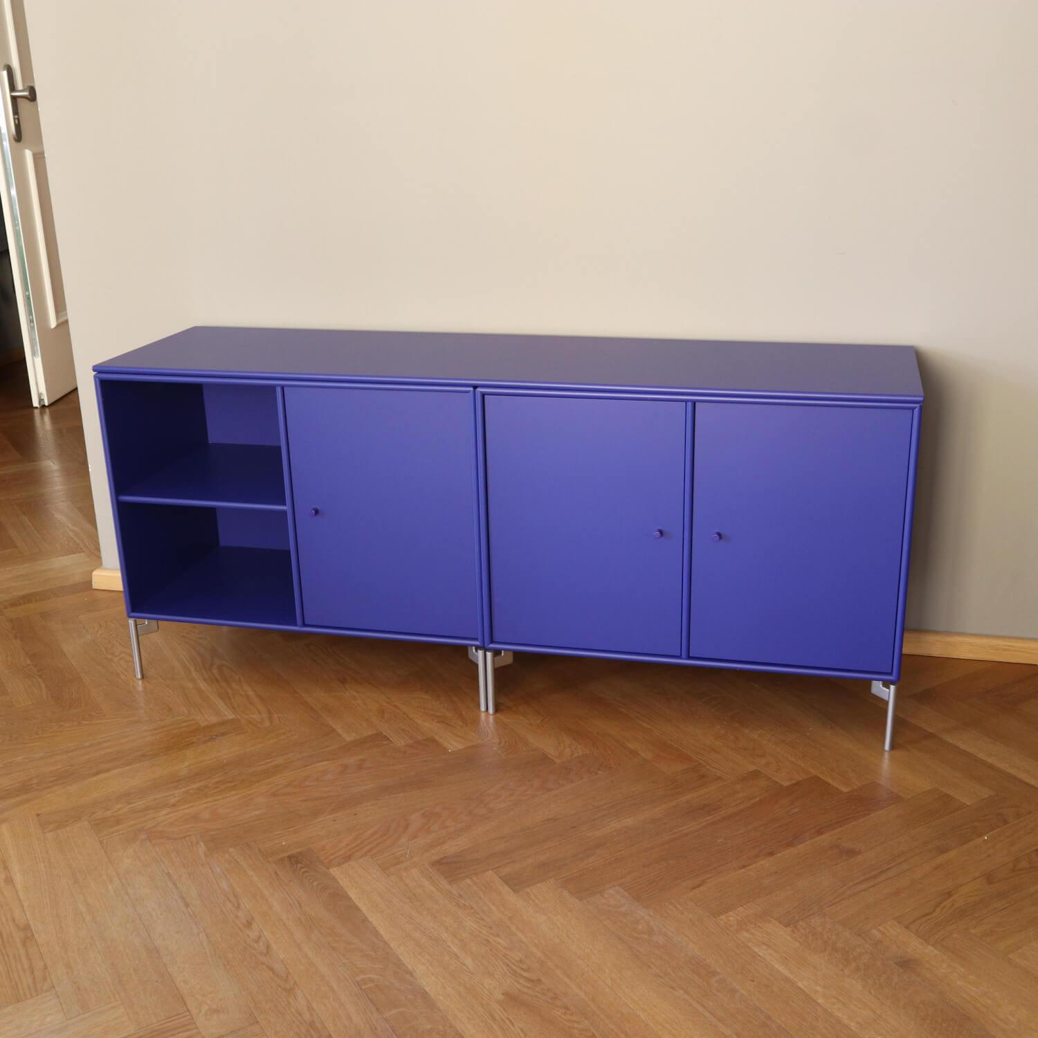 Montana - Sideboard Save Lack 135 Monarch Blau Beine Chrom - 7