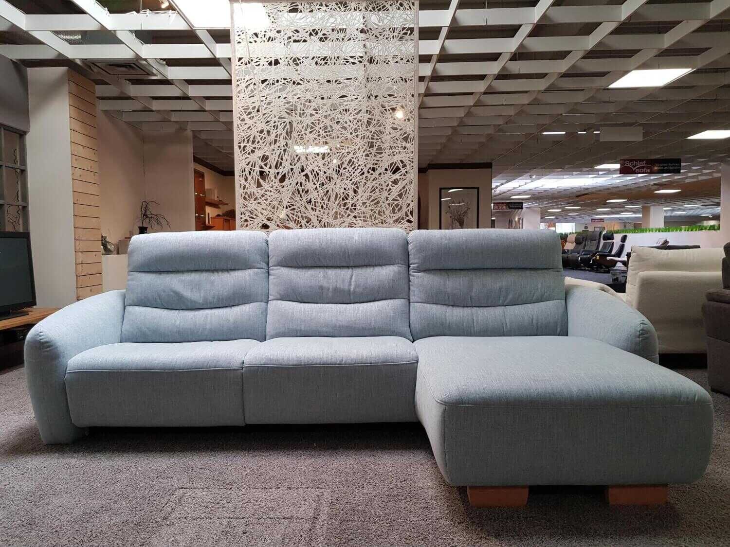 Natura - Ecksofa Manchester Stoff Glory Sky D Blau mit Relaxfunktion - 2