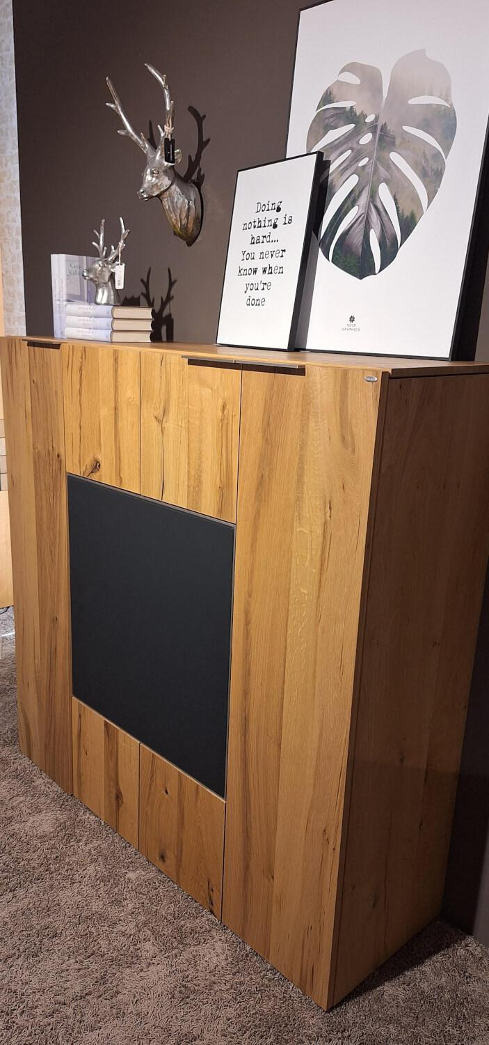 Voglauer - Highboard V-alpin Eiche Altholz Furniert Glas Anthrazit - 9