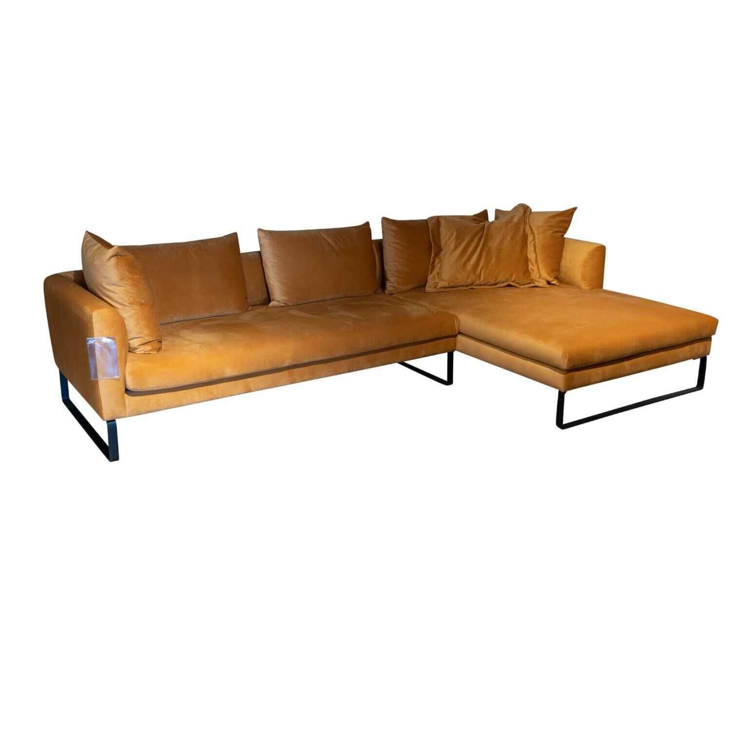 candy-polsterecke-avola-stoff-velvet-gold-metallkufe-schwarz-matt-5644c1395f7d Candy - Polsterecke Avola Stoff Velvet Gold Metallkufe Schwarz Matt - 1