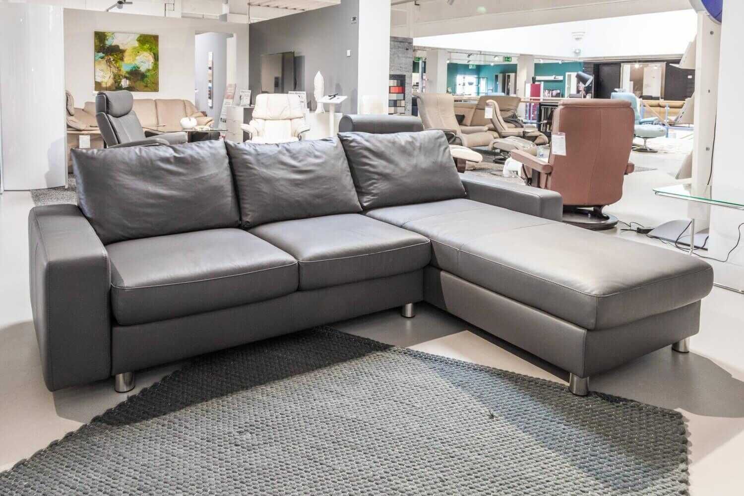 4b4a3917e370df51ca98dc8005bc4a4a Stressless - Ecksofa E200 Leder Paloma Grau Metal Grey - 2
