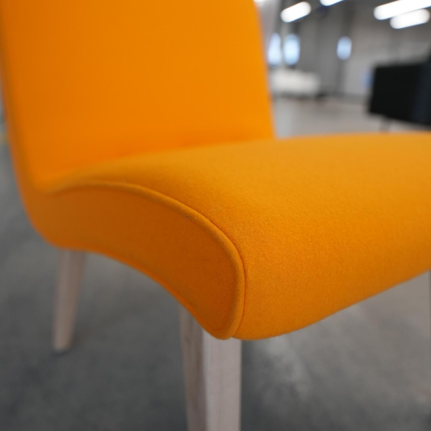 Walter Knoll - Stuhl Vostra Wood Bezug Divina 3 Farbe 426 Papaya Gestell Eiche Weiß Pigmentiert Geölt - 5