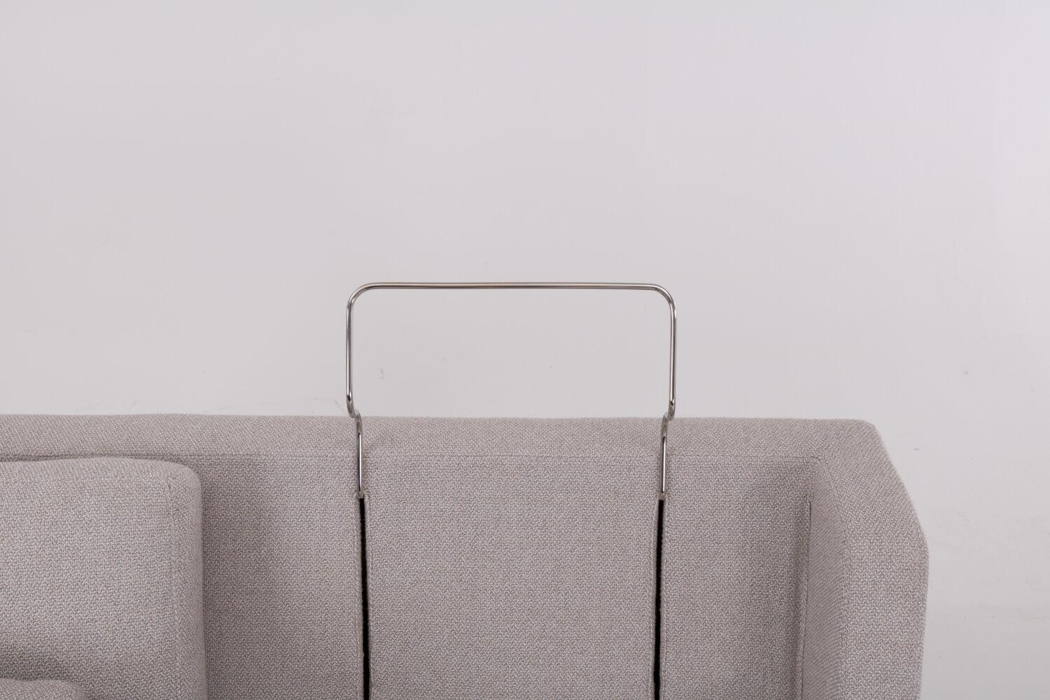 Werther - Sofa Stoff U2583G Grau Gestell Metall Schwarz Inklusive Kissen - 8