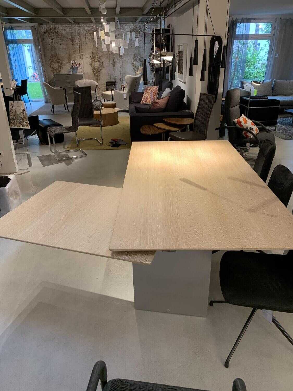 Draenert - Esstisch 1280-II Atlas Massivholz Eiche Weiß Pigmentiert Gewachst Ausklappbar - 5