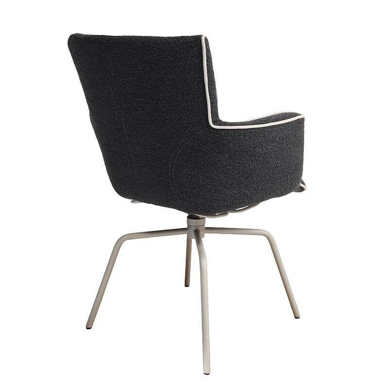 Musterring - 6er Set Stuhl Hannis Stoff Dunkelblau Gestell Metall Terra - 8