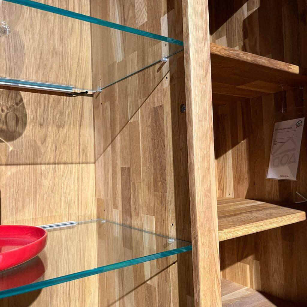 Natura - Vitrine Farmingdale Oberfläche Natur Eiche Geölt GriffeMetall Schwarz - 2