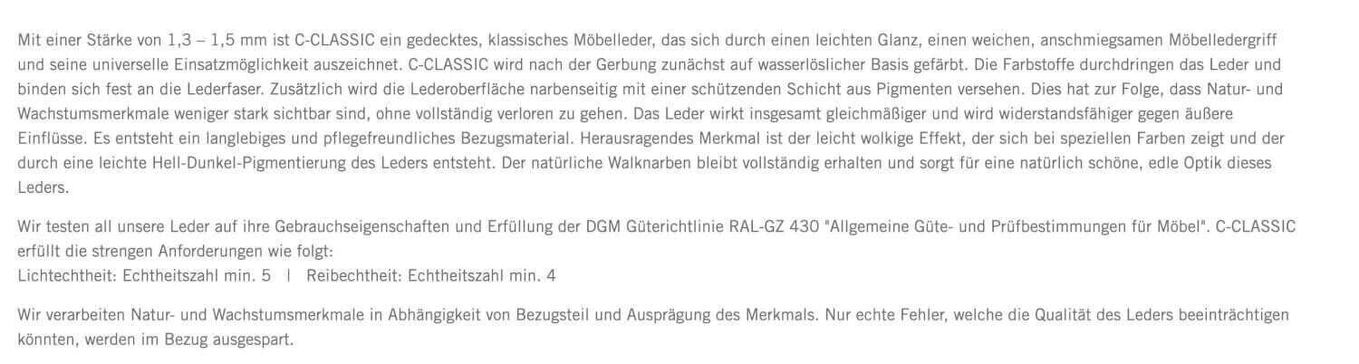 Global - Ecksofa 8700 Leder C Classic Cognac Braun Füße Aluminium Poliert - 6