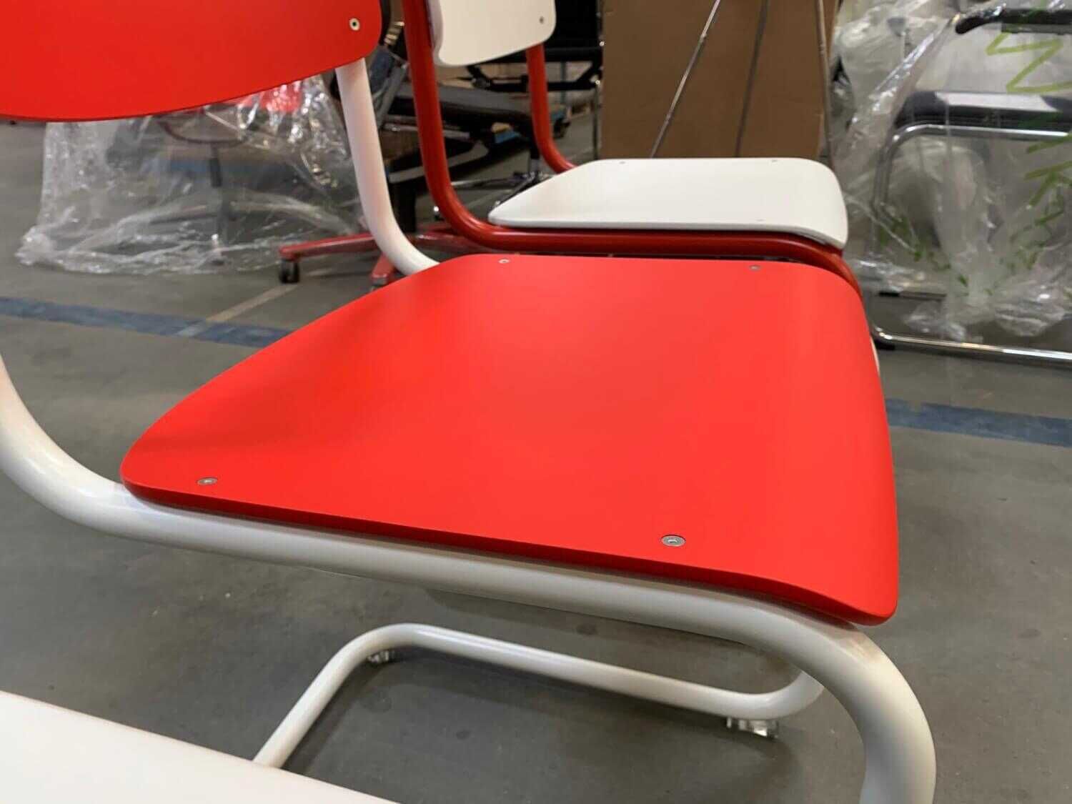 3er-Set Stuhl S43 Mehrfarbig Rot Weiß