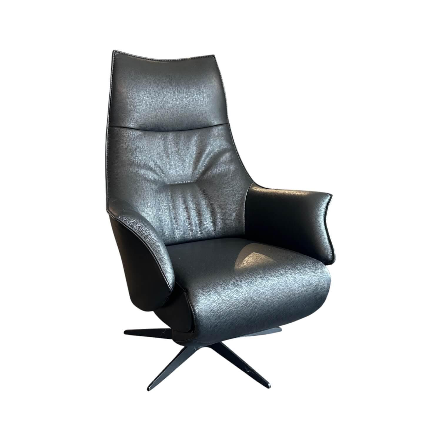 Contur - Relaxsessel Girona TW 089 Leder Semira 5000 Schwarz Gestell Mit Verstellfunktion - 1