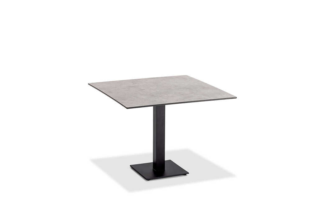 Tisch Bistro Gestell Stahl Verzinkt Anthrazit Tischplatte HPL Zement