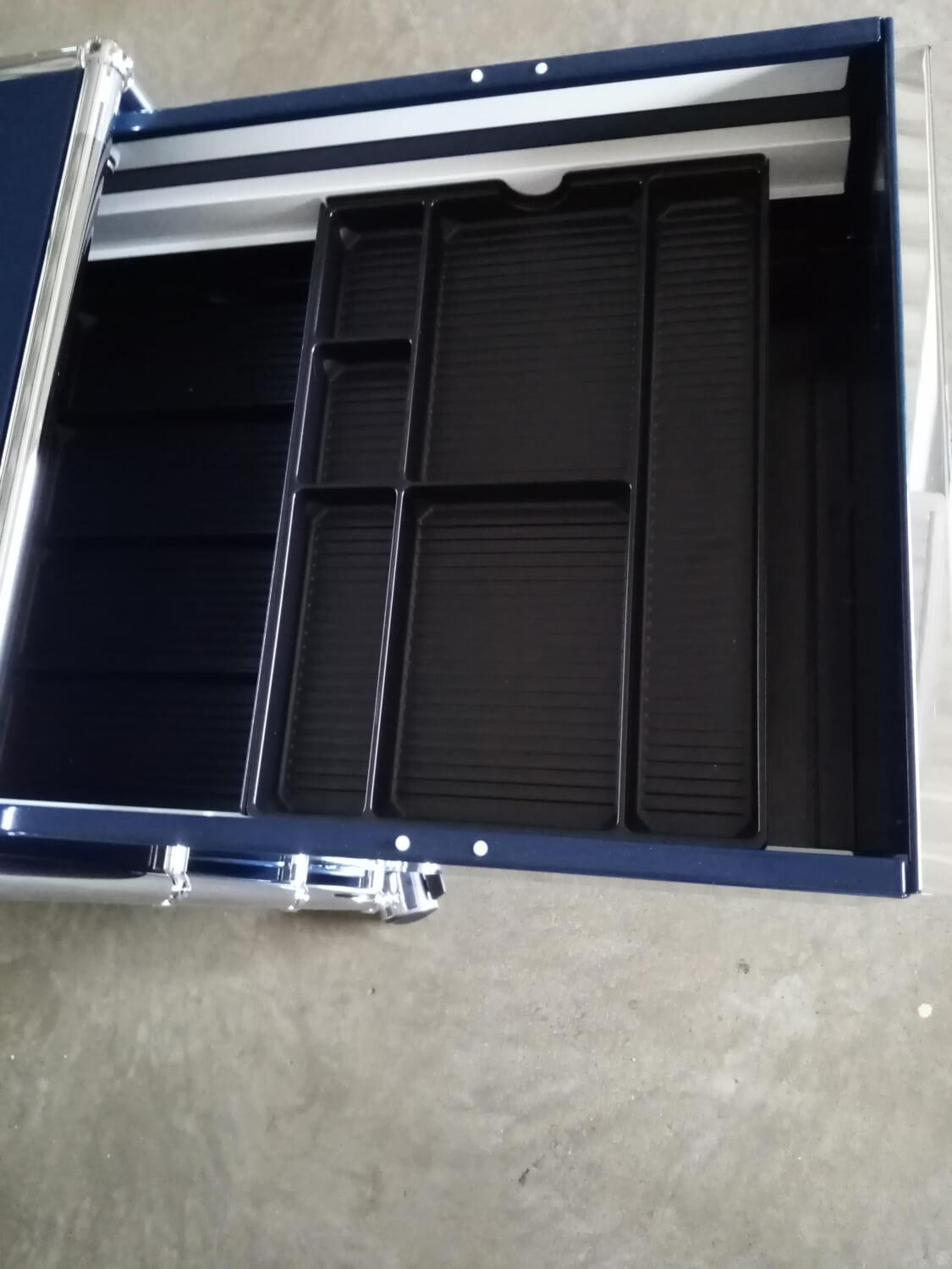 USM Haller - Rollcontainer Stahlblau Edelstahl - 13