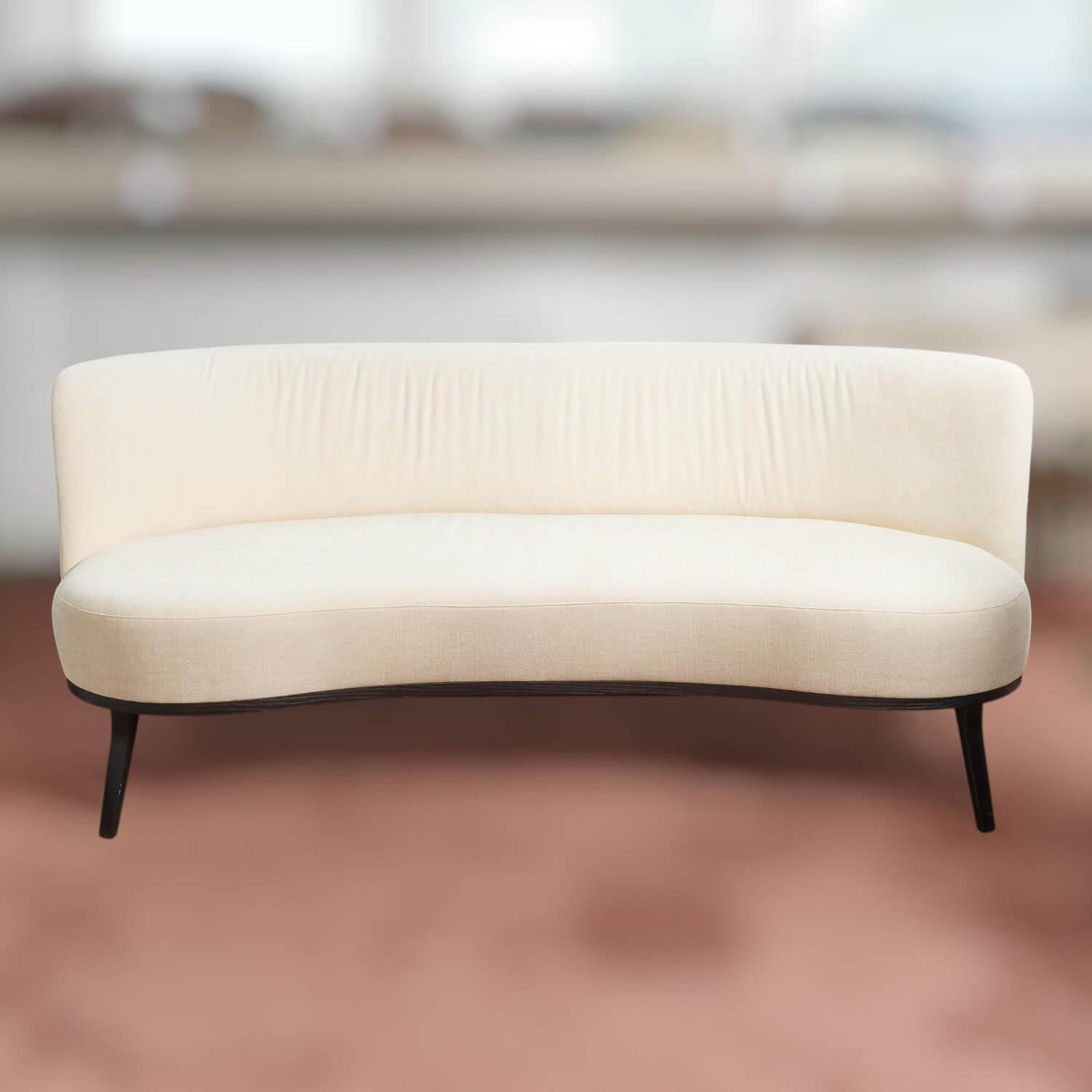 Bielefelder Werkstätten - Sofa Polo Cocktail 205 Nierenförmig Stoff Century City CH3288/070 Weiß - 6