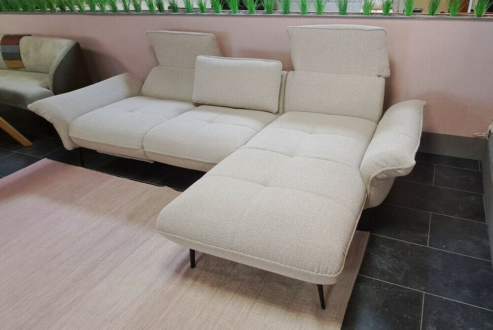 Poco - Ecksofa LS24 Hunte Stoff Space Nature Beige Füße Metall Schwarz - 4