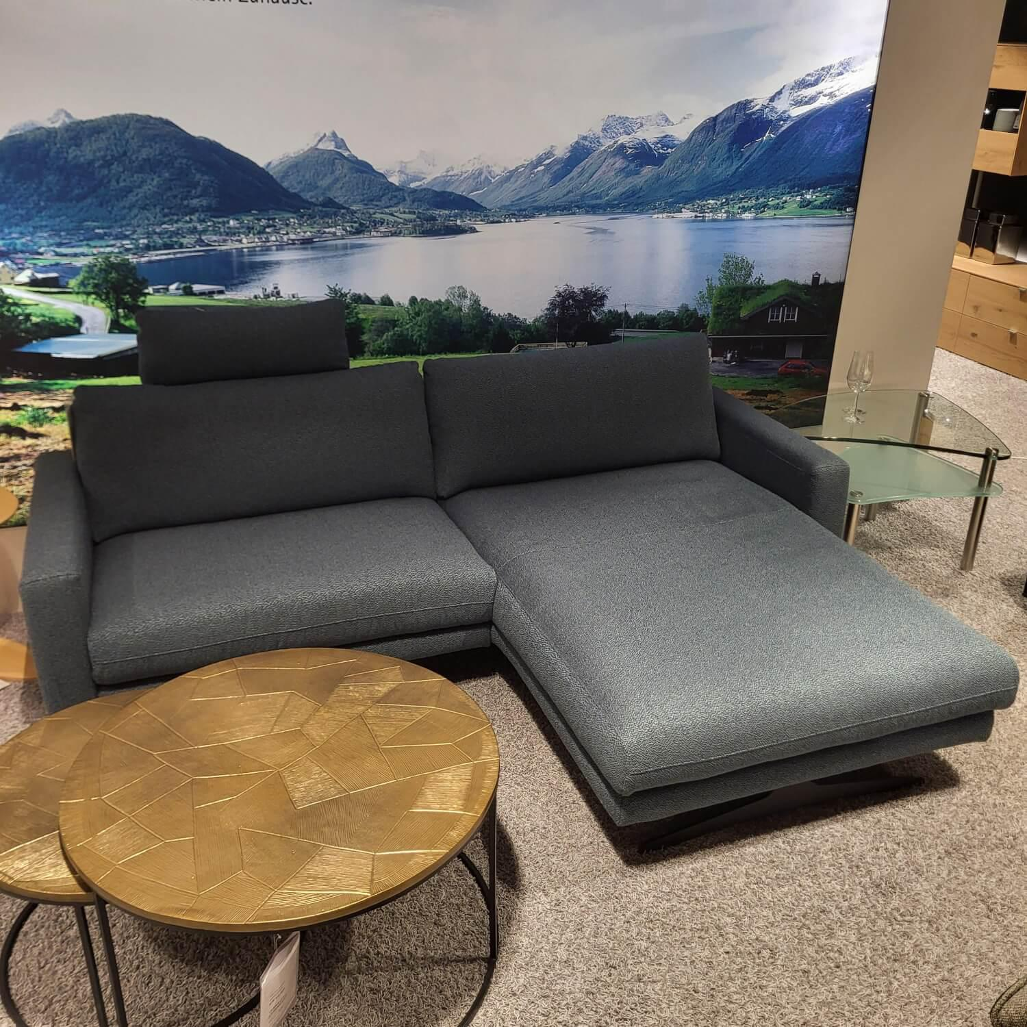 W. Schillig - Ecksofa LS23 Insas Stoff SK70 Blue Blau Metallkufe Schwarz Pulverbeschichtet - 3