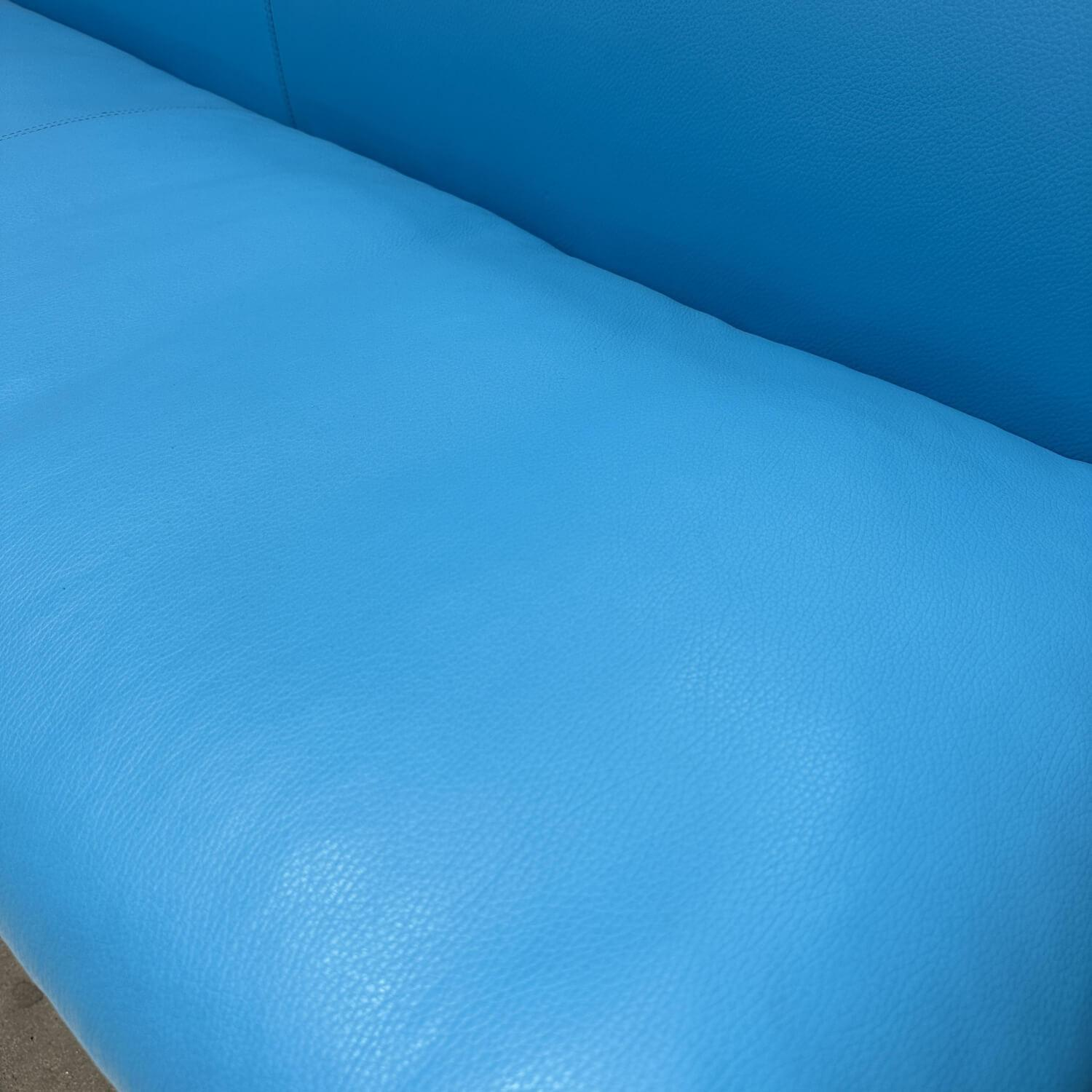 COR - Sitzgruppe Jalis Und Mell Leder 109 Napoli 5856 Petrol Blau Gestell Draht Schwarz Pulverbeschichtet - 7