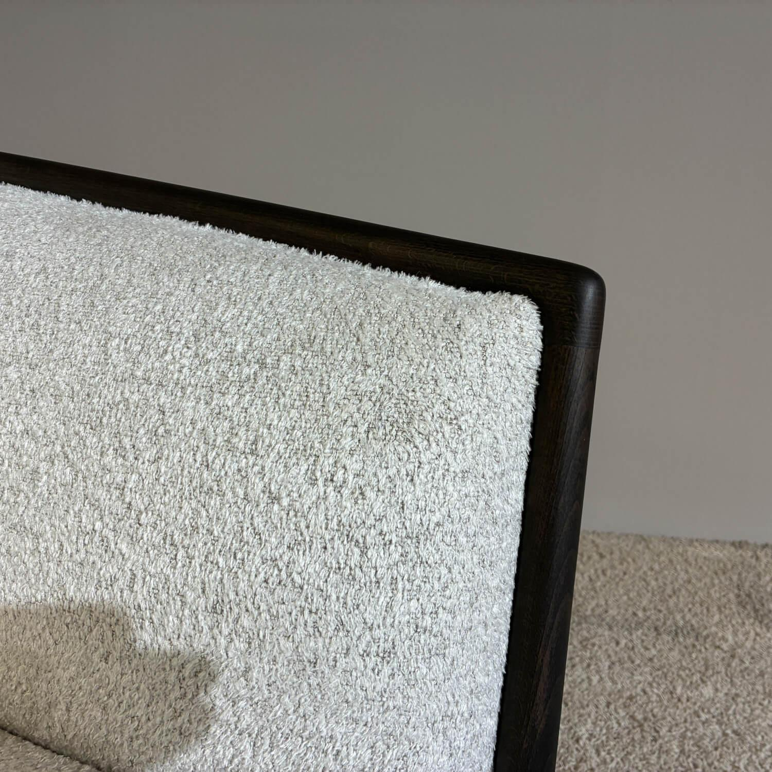 Molteni & C - 2er-Set Sessel Margou Stoff WG411 BI Carta Grau Beige Gestell Eukalyptus Schwarz - 4