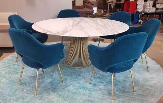 knoll-international-esstisch-platner-high-table-marmor-calacatta-wei-C3-9F-794265ac273f5d1b0e2186d79 Knoll International - Esstisch Platner High Table Marmor Calacatta Weiß - 2