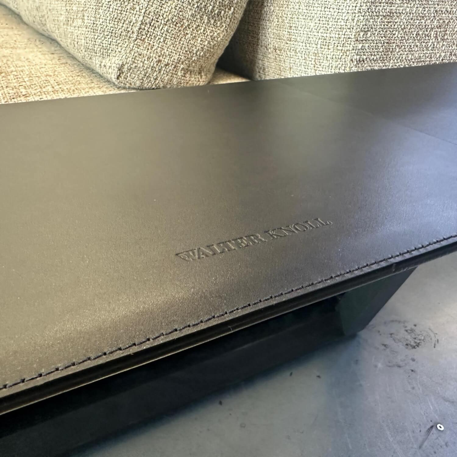 Walter Knoll - Ecksofa Living Landscape 755 Stoff Sorel 7871 Smoke Quartz Grau Beige Sockel Buche Schwarz Lackiert Mit Tischelement - 3