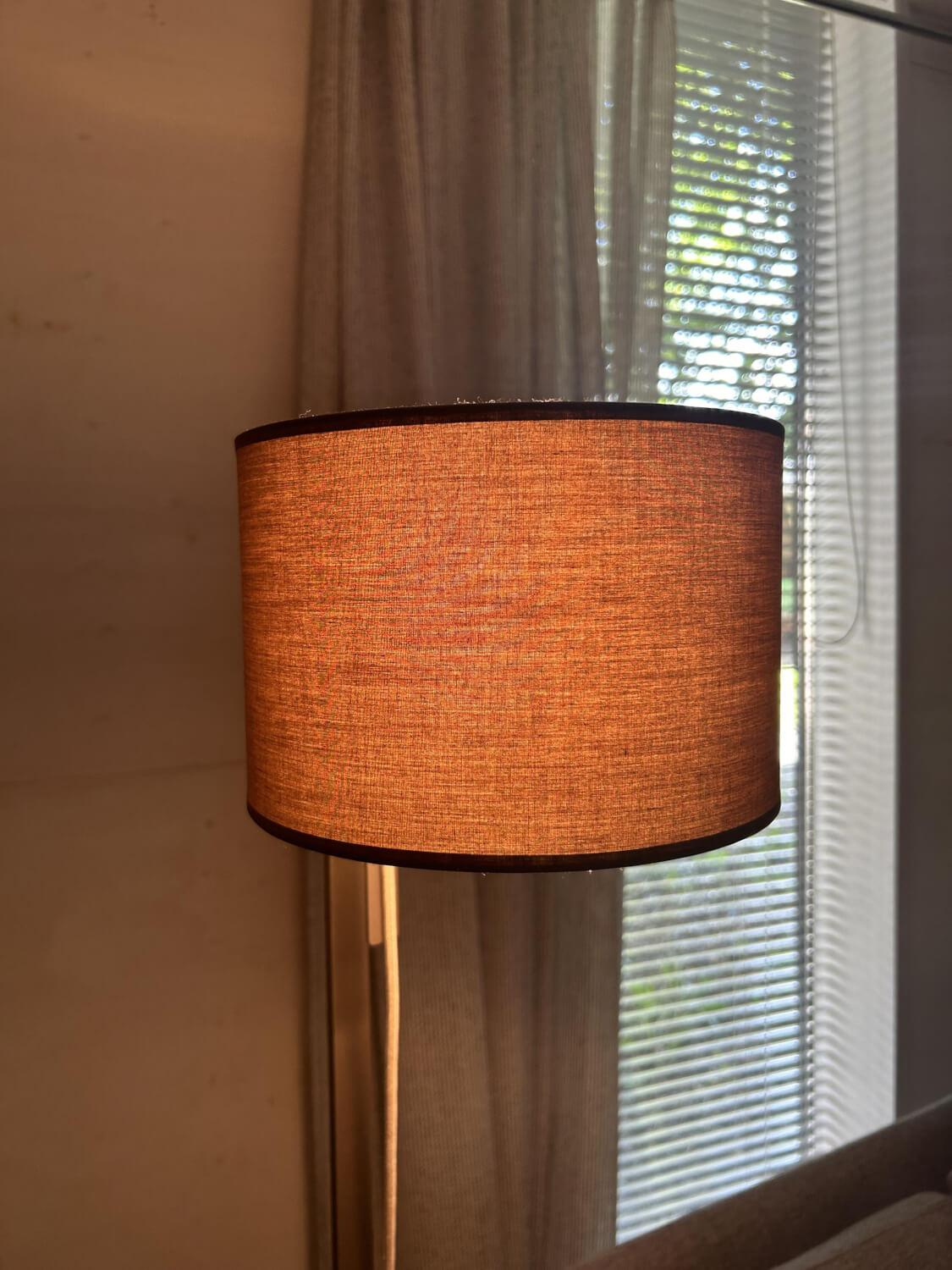 Steng - Stehleuchte Loft Floor Schirm Maroon Beige Rot Gestell Metall Graubraun Matt Schirm Magnetisch Höhenverstellbar - 5