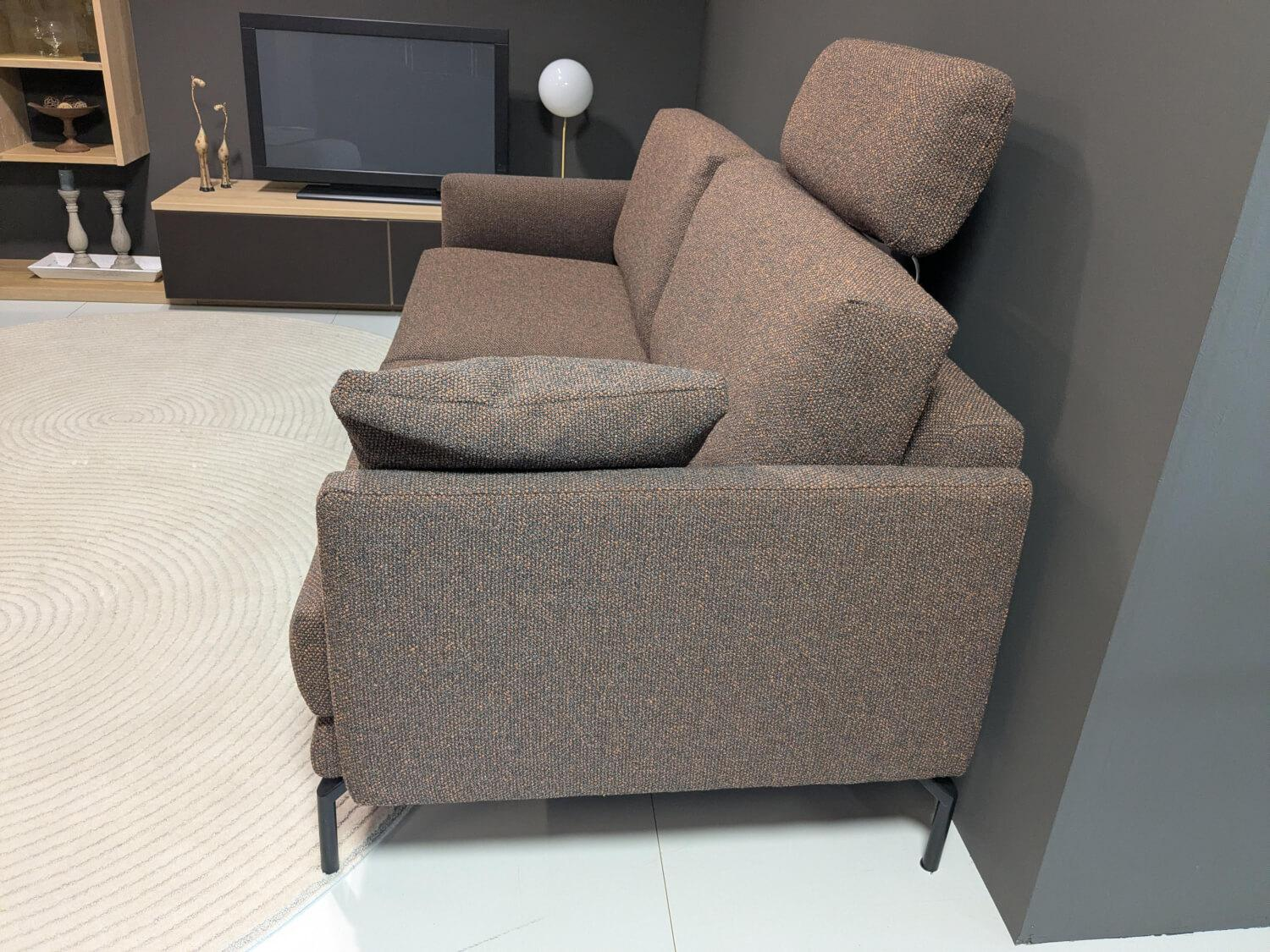 WK Wohnen - Garnitur Göteborg WK 593 Stoff 41 82 Ocker Braun Gestell Schwarz - 9