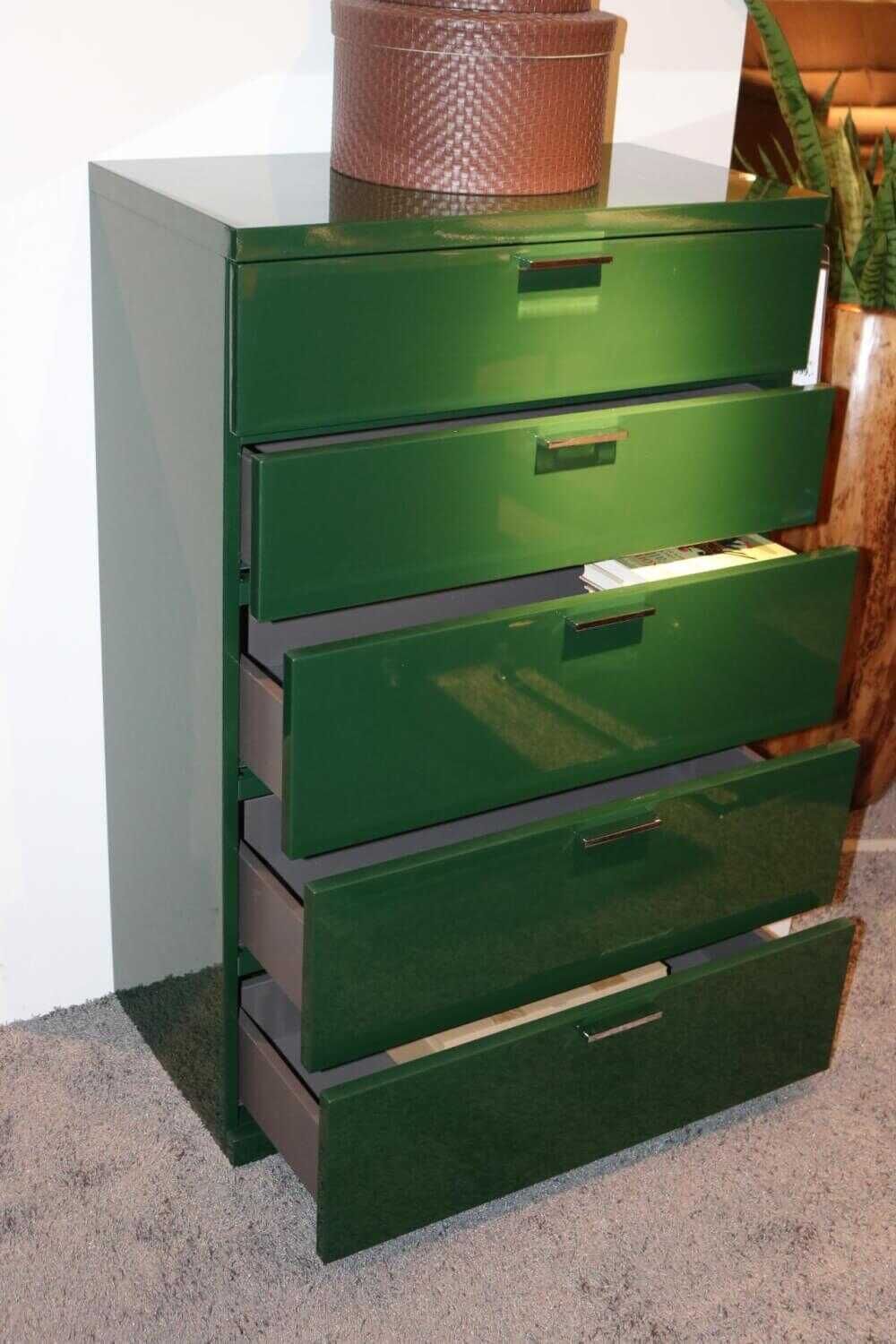 Rietberger Möbelwerke - Highboard Siena Grün Hochglanz - 4