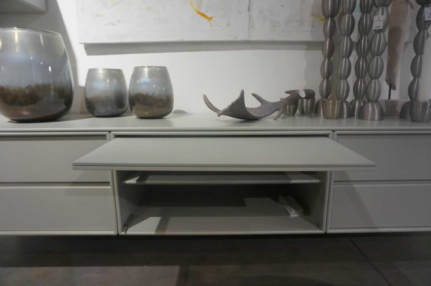 Montana - Wohnwand System MDF Grau 4-teilig - 8