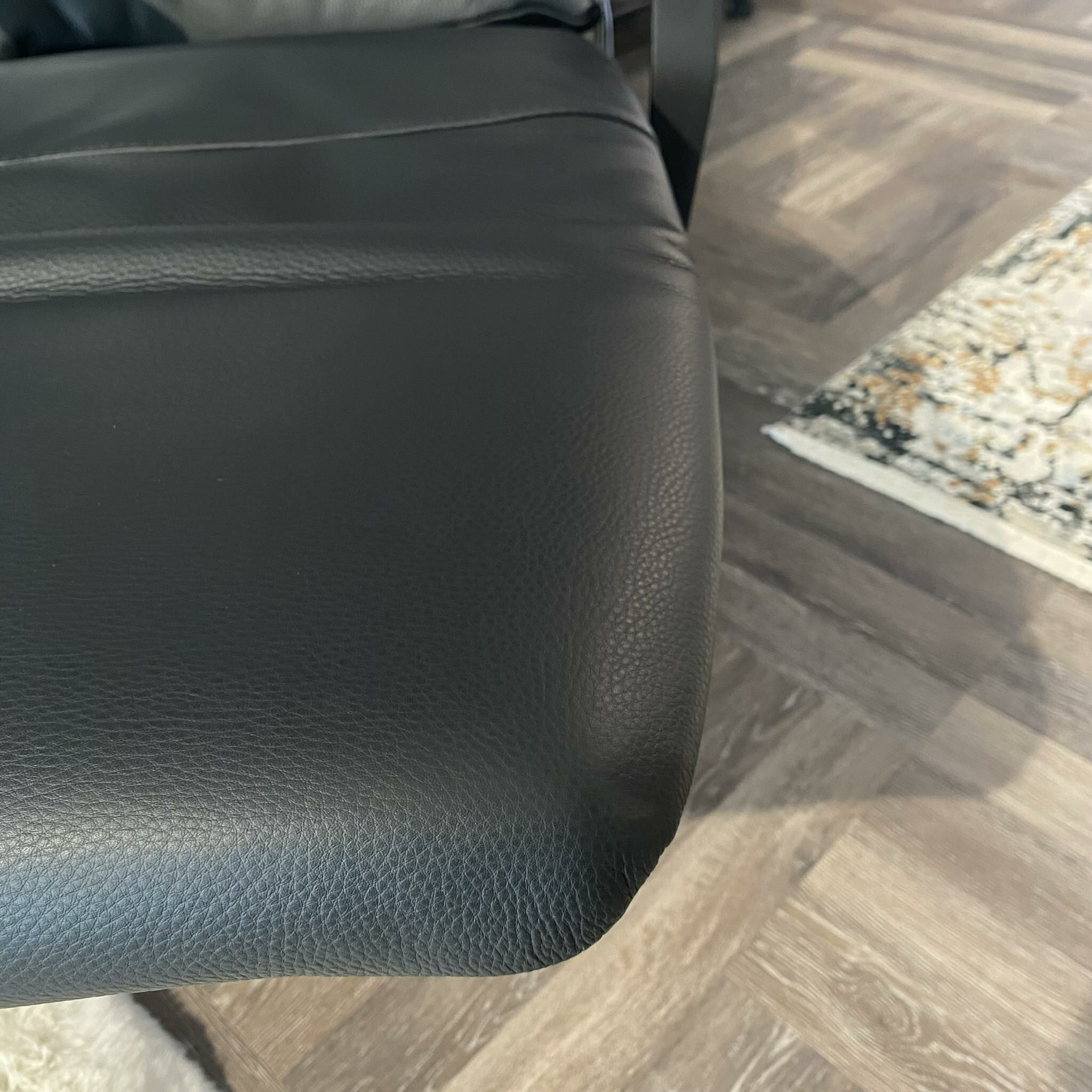 DFM - Drehsessel Possitano Leder L50 Schwarz Kreuzfuß KMF10 Metall Schwarz Mit Motorischer Verstellung - 2