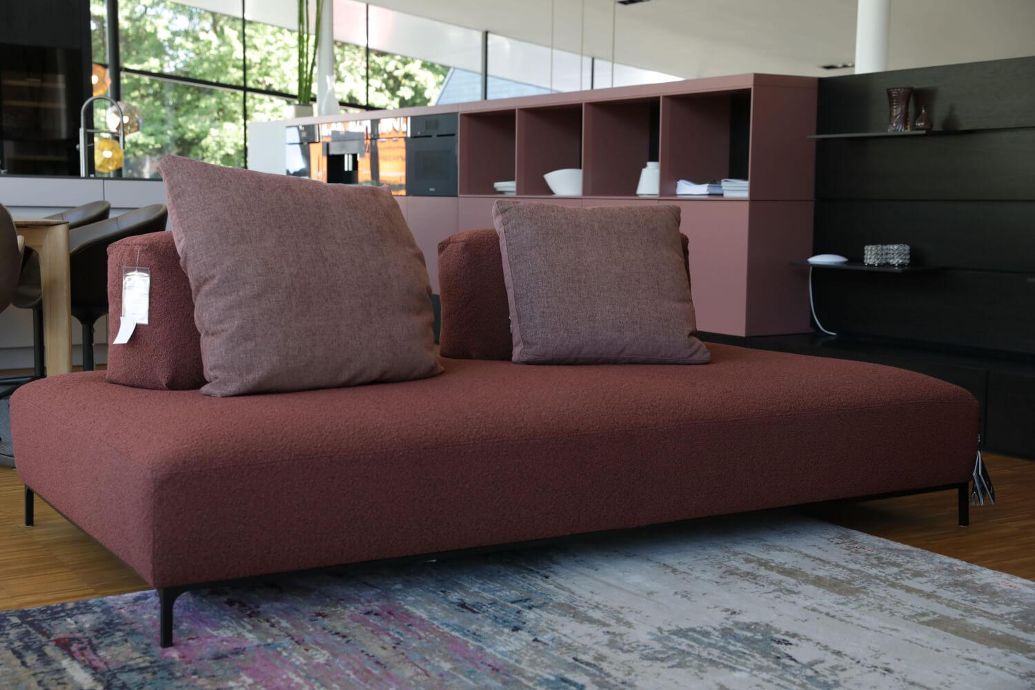 Ditre Italia - Sofa Sanders Air Stoff Kat. P Prinzess 300 Rostrot Gestell Metallrahmen M09 Schwarz - 2