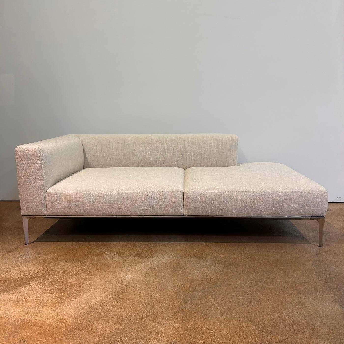Walter Knoll - Recamiere Jaan Living 783 25 RA L Stoff Tonga 7615 Off White Beige Gestell Hochglanz Poliert Mit Kissen - 3