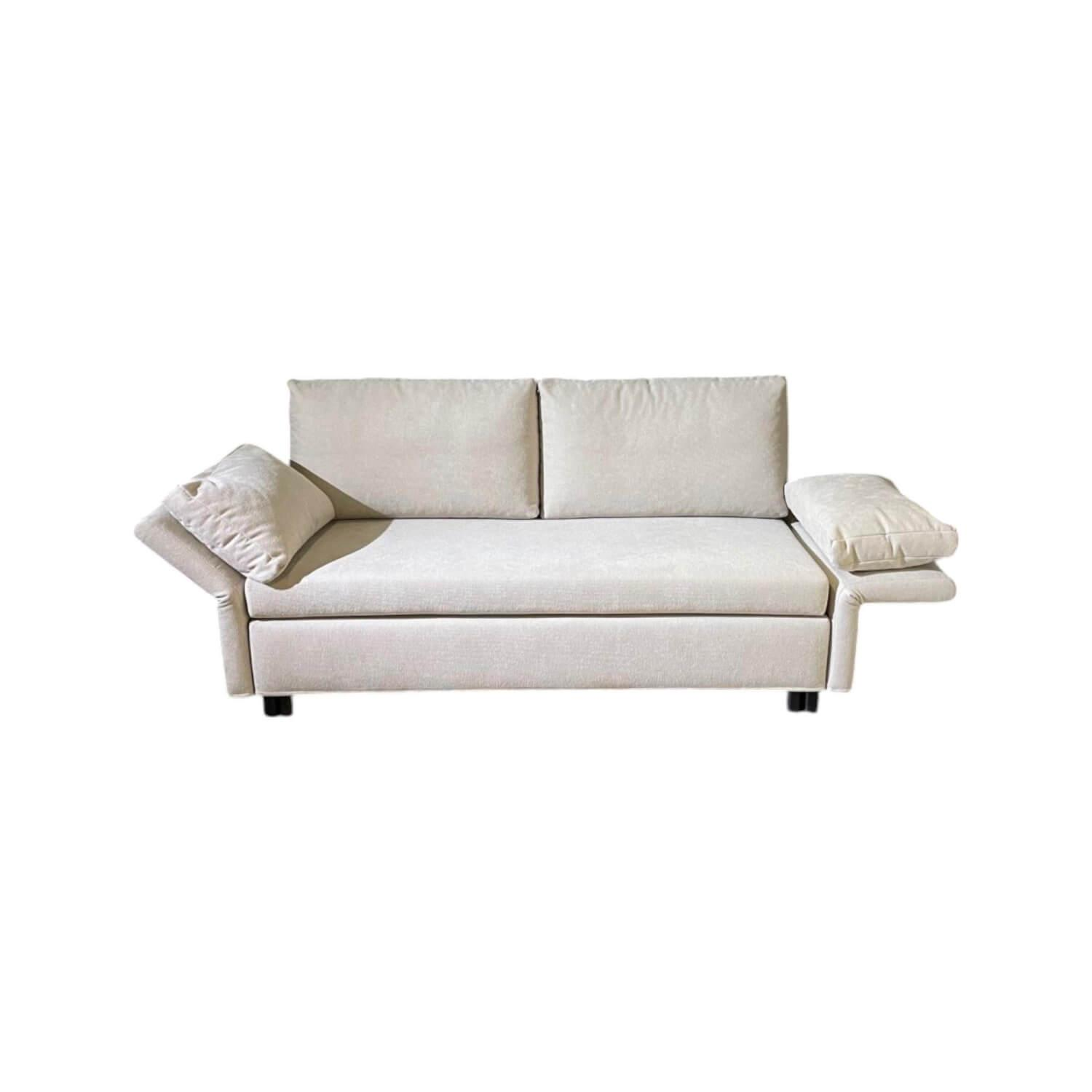 Signet - Schlafsofa Paula Stoff Rocco Natur B Beige Füße Buche Wengefarbig Gebeizt Und Lackiert - 1