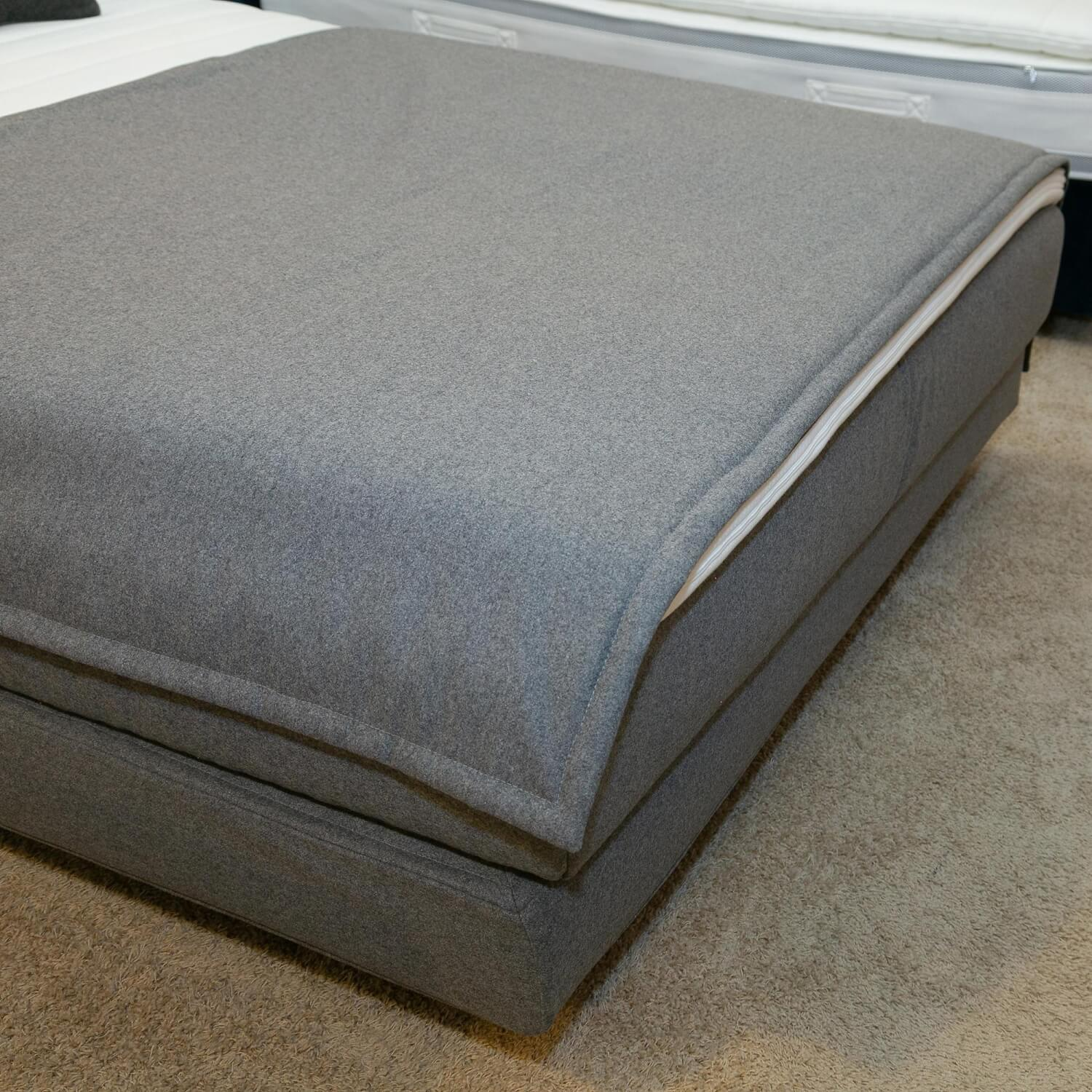 Contur - Boxspringbett Gargano Bezug 2 00695 Metallfuß Schwarz Inklusive Matratzen T500 - 4
