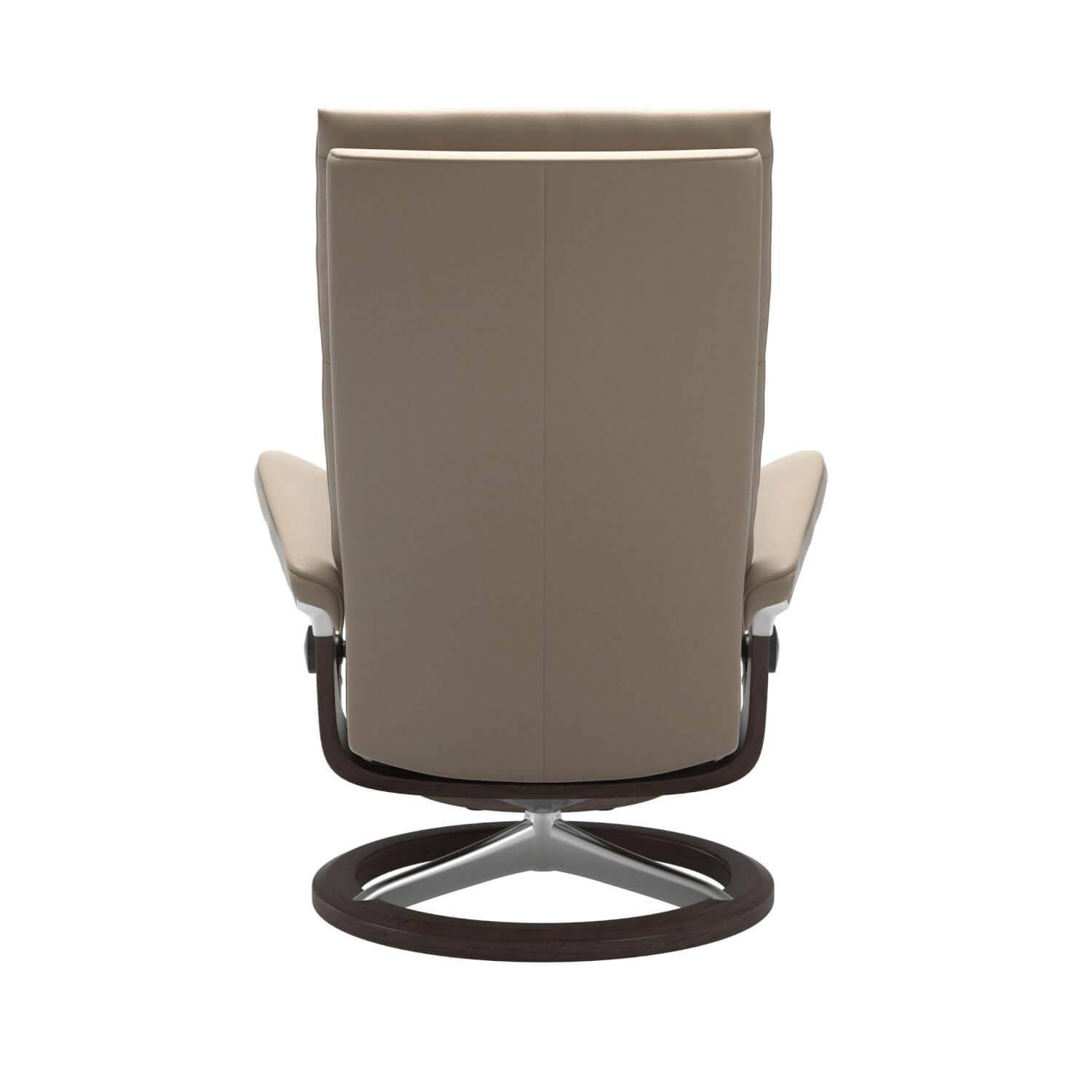 Stressless - Relaxsessel Aura S Mit Hocker Leder Cori Fog Gestell Signature Buche Wenge Gebeizt - 4