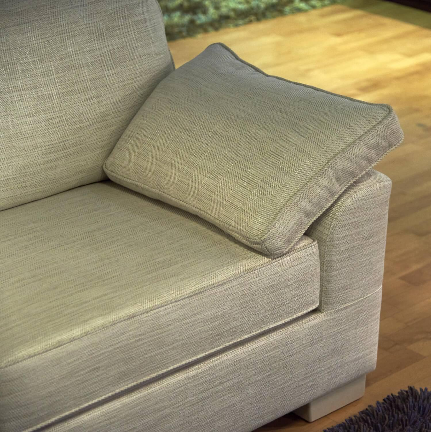 Bielefelder Werkstätten - 2er Set Sofa Bella Vista Stoff Perl 1597-171 Füße Passend Lackiert - 2