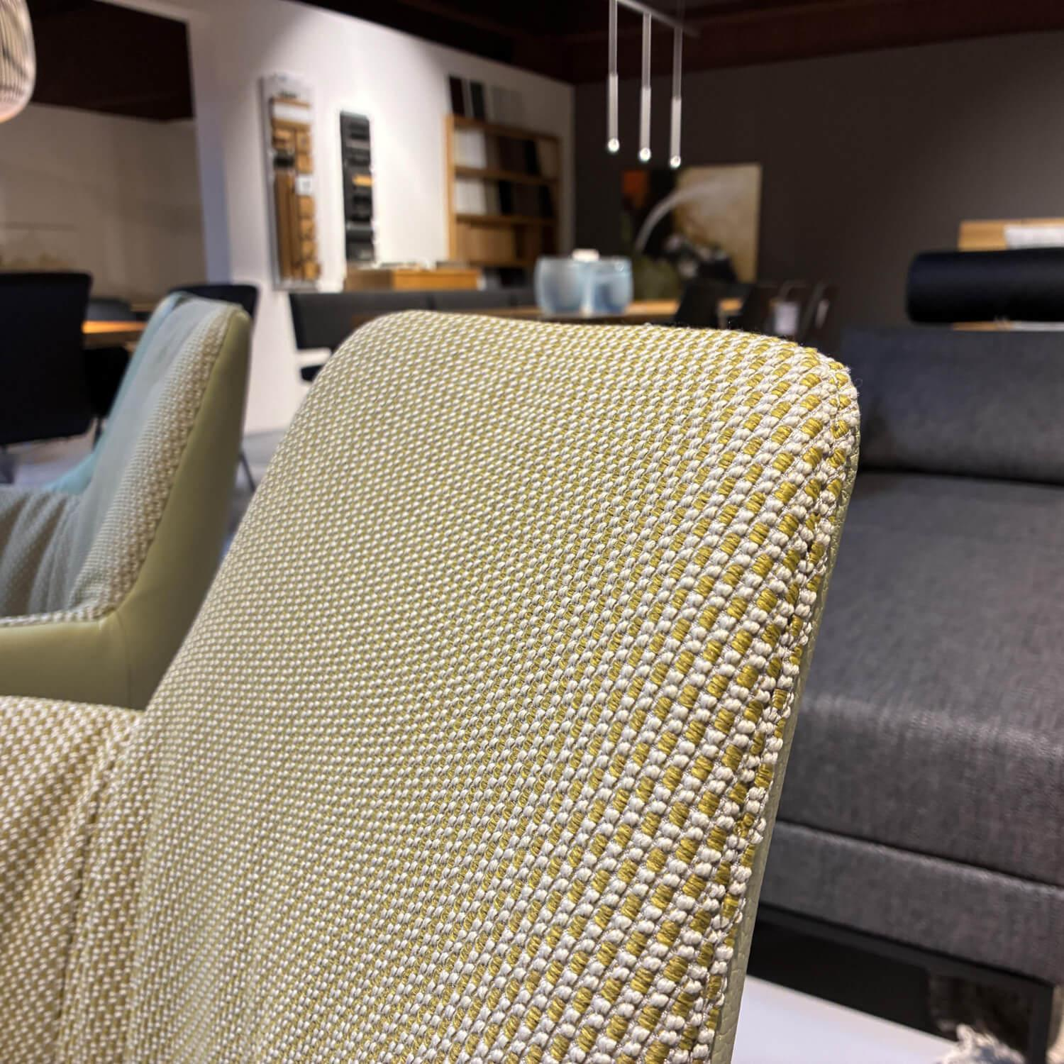 Bert Plantagie - 6er-Set Stuhl Maple Stativ Leder Tendens LD0038 Pistache Grün Stoff Daffodil 06 Grape Beige Gestell Metall Anthrazit - 3