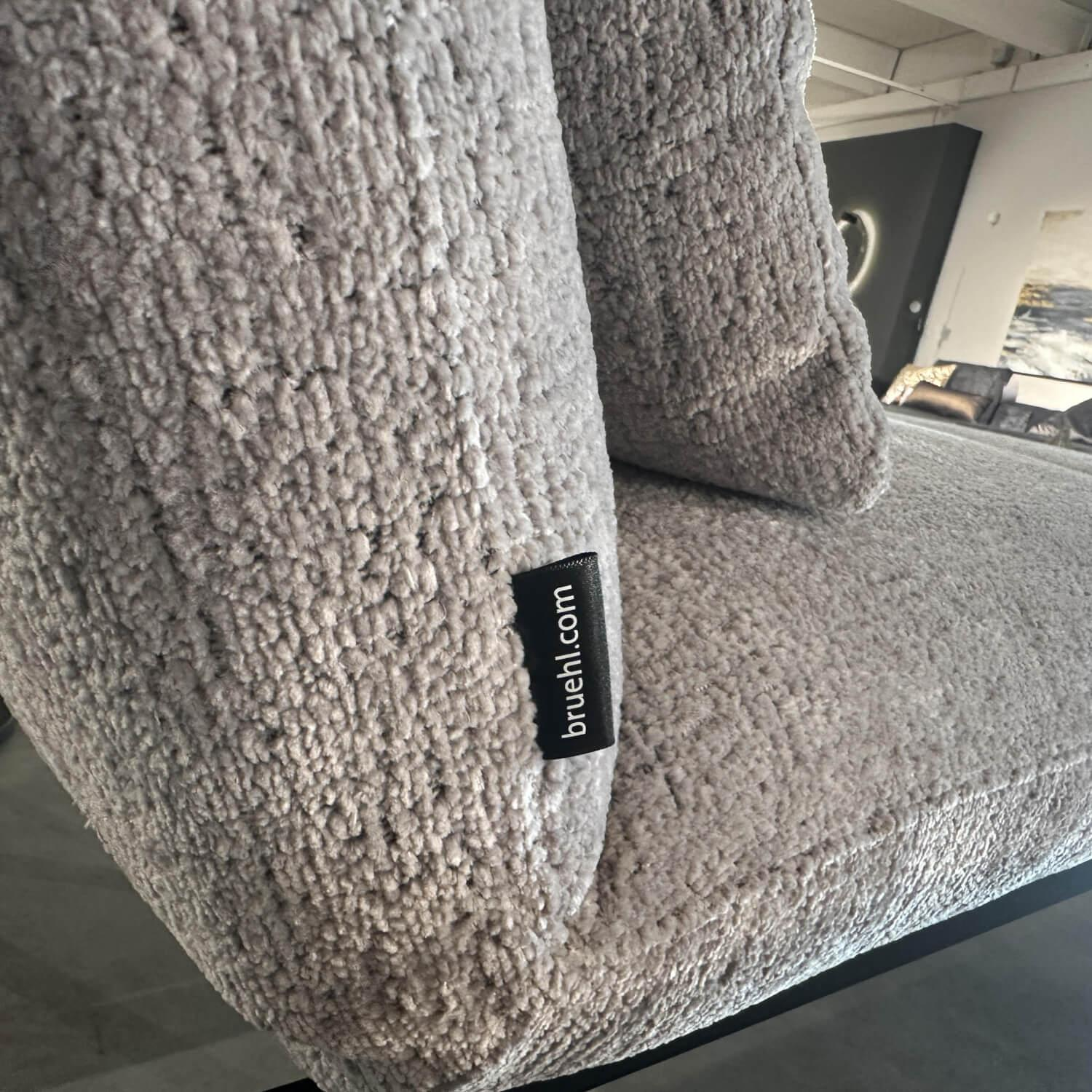 Brühl - Relaxliege Roro 98 Stoff 4001 92 Hellgrau Füße Metall Schwarz Mit Rollen - 5