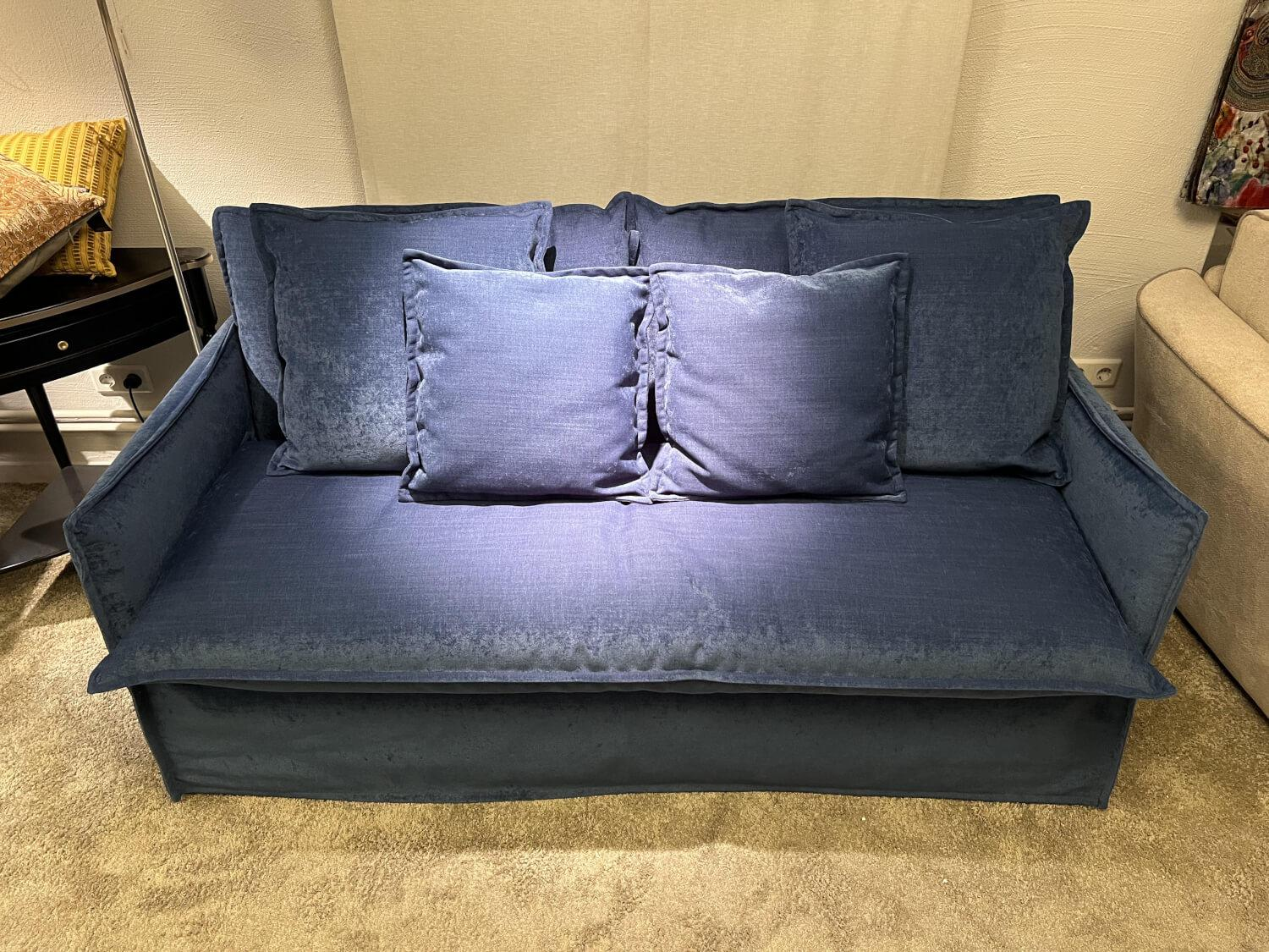 Milano Bedding - Schlafsofa Clarke 18 3-Sitzer Stoff Mitrella 29 Light Blue Blau - 9