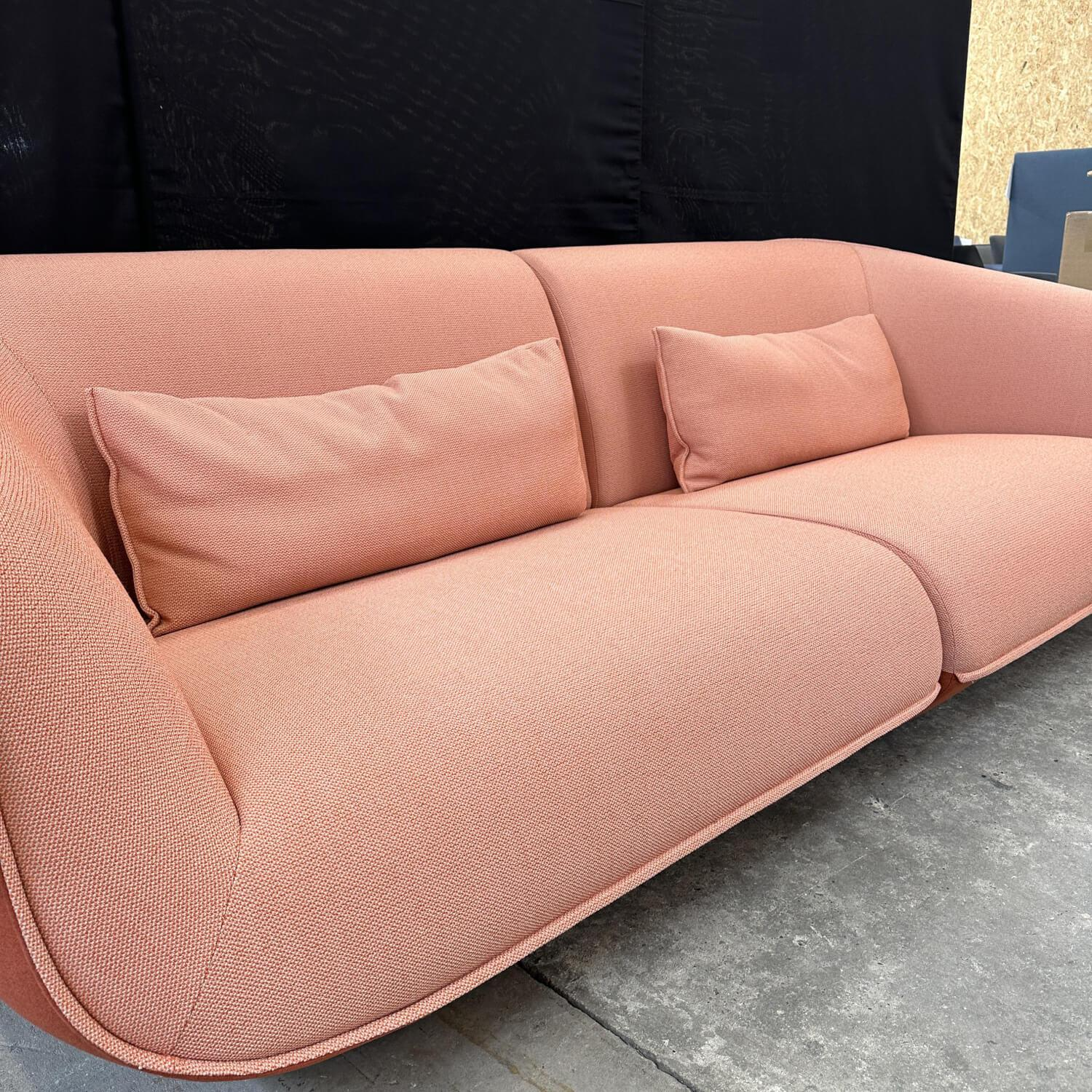 COR - Sofa Nook 36311 Außen Stoff 7203 Terrakotta Braun Rot Innen Stoff 10071 Grapefruit Rosa Rot  Mit 2 Lendenkissen 3690 - 5