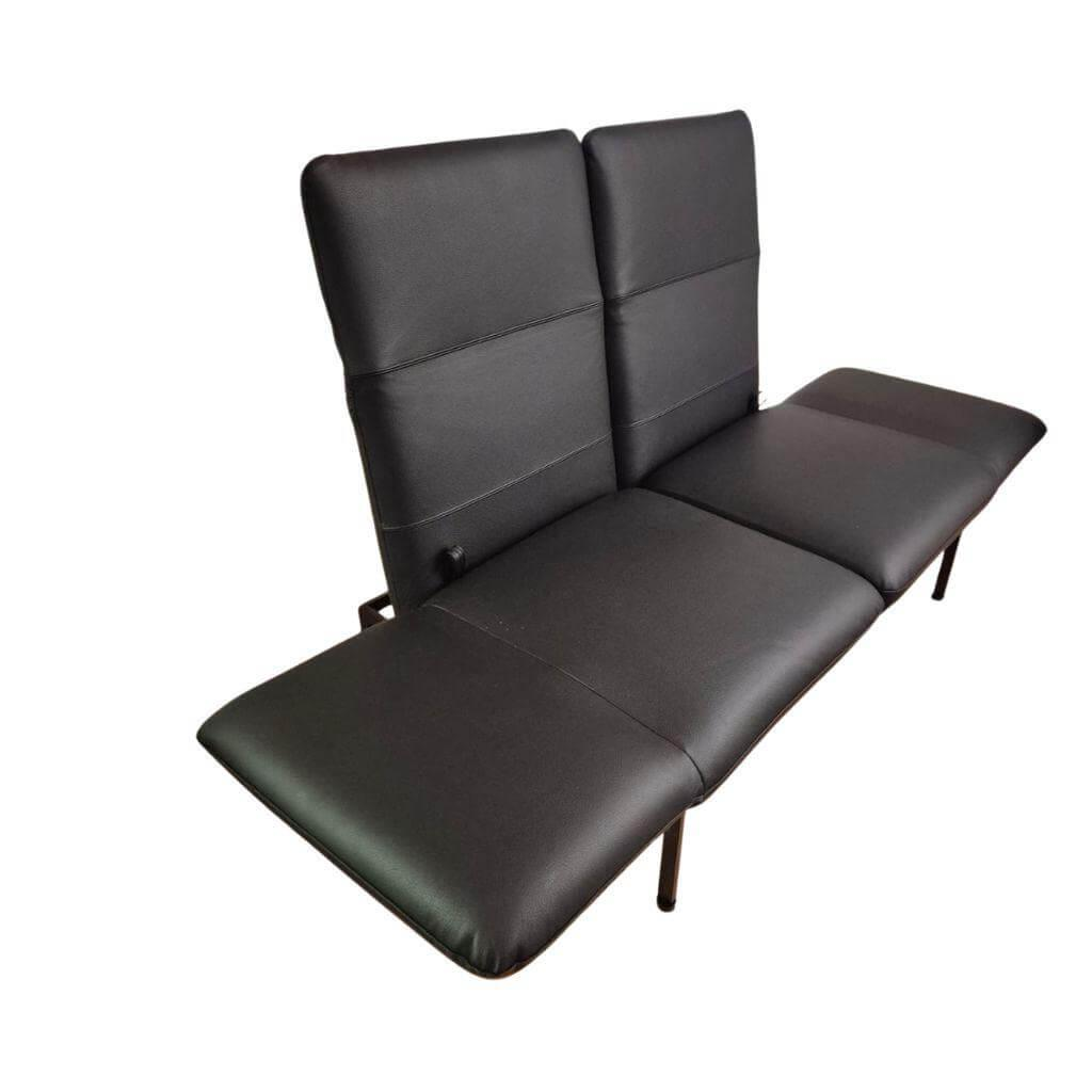 Brühl - Sofa Roro Small Classic Leder 5423 Unit Schwarz Gestell Schwarz Pulverbeschichtet Inkl. Drehsitz (Second Life) - 7