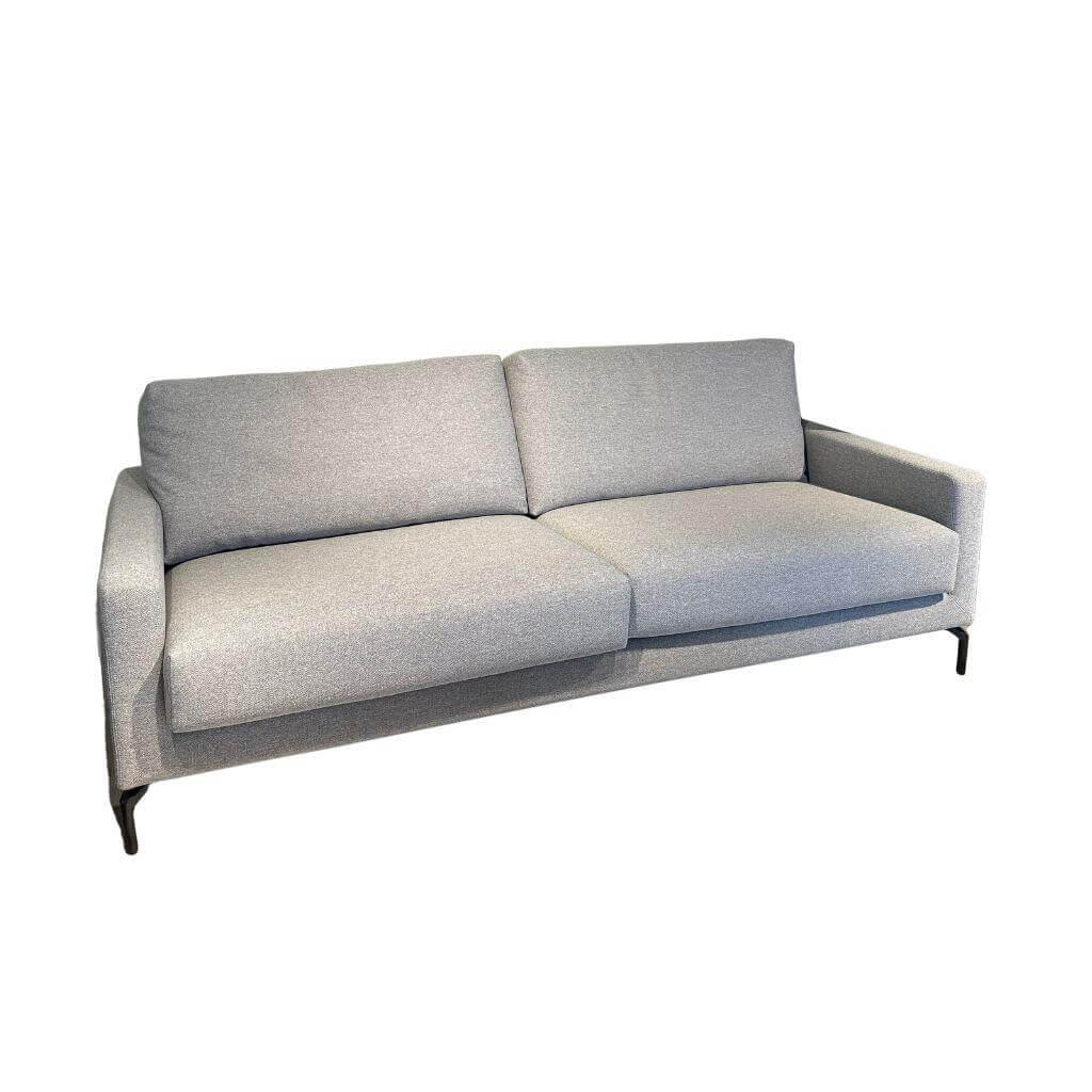 Violetta - Sofa Gesa Stoff 11 Gavani 83 Grau Schwebefuß Eric H 14 cm Schwarz Matt - 1