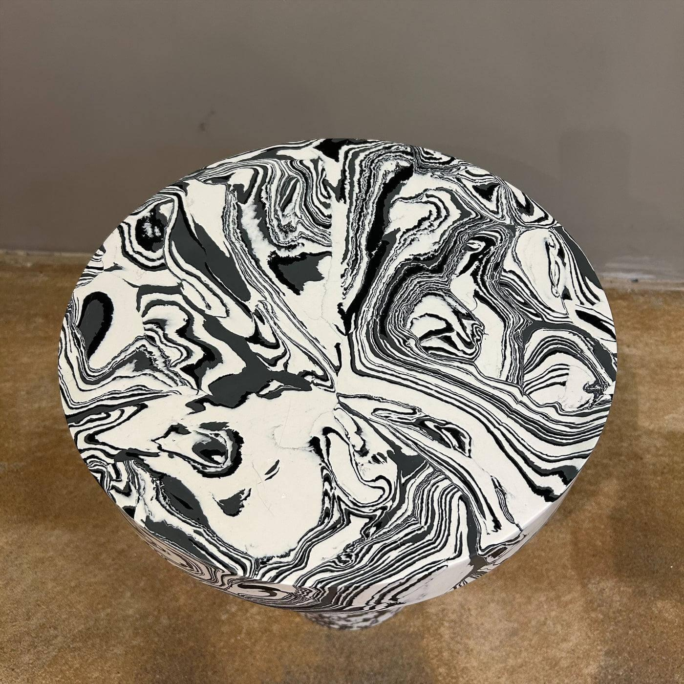 Tom Dixon - Beistelltisch Siwrl Table Large Marmor Mehrfarbig Weiß Schwarz - 3