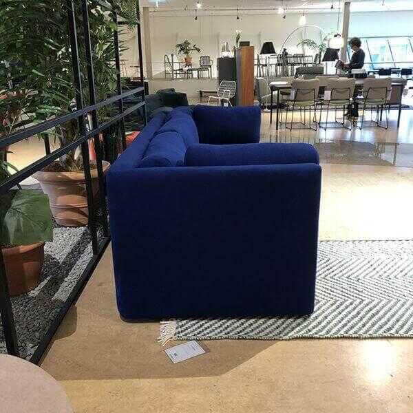 Sofa Dreisitzer Hackney Stoff Tonus Blau