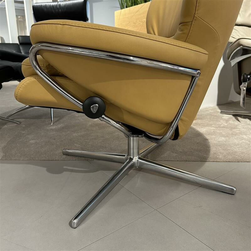 Stressless - Sessel Rome Leder Paloma Honey Gelb Gestell Standard Aluminium - 4