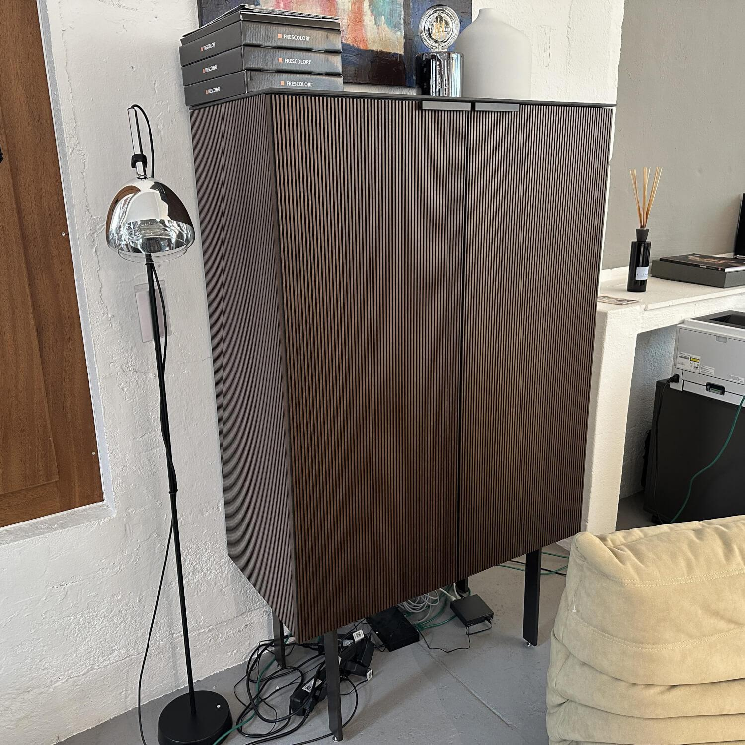 Ligne Roset - Container Selvans Nussbaum Dunkel Inklusive Top Feinsteinzeug Marquinia Schwarz - 7