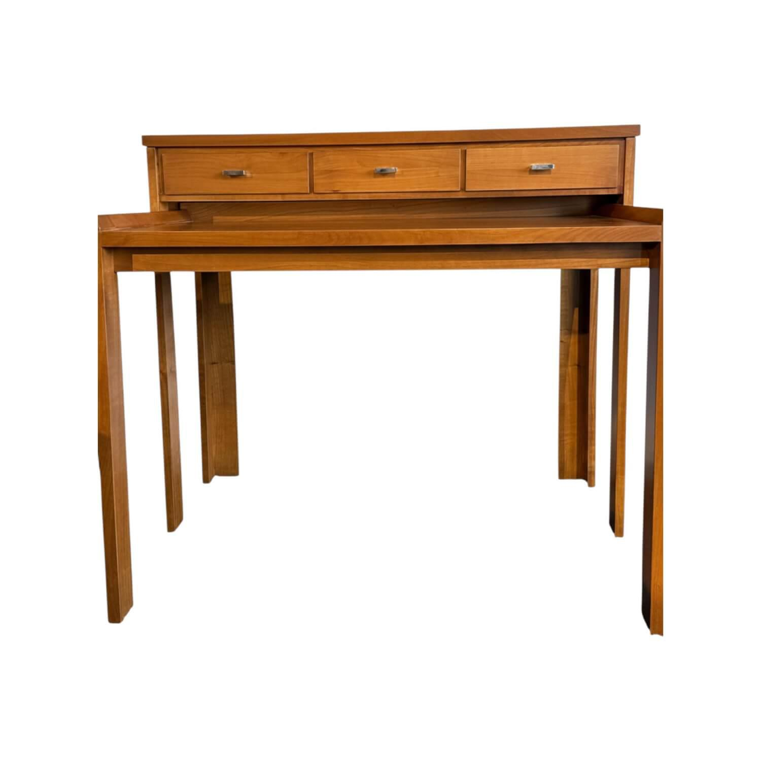 Form Exclusiv - Sekretärtisch Bordeaux 170598 Euro Kirsche Zeder Samtreflex Beschläge Poliert Und Vernickelt Ausziehbar - 1