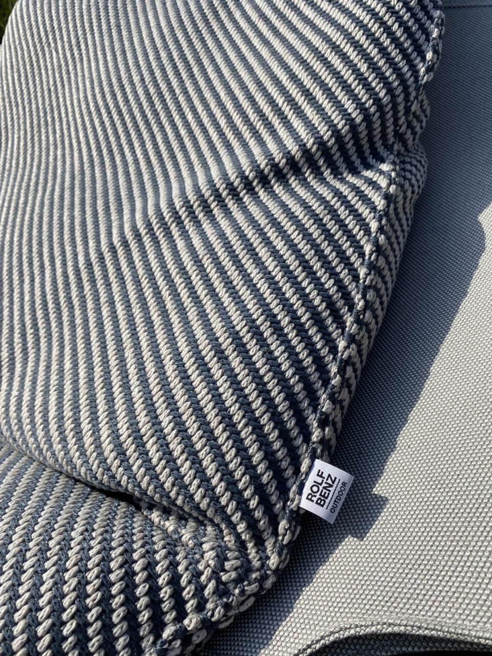 Rolf Benz - Outdoor Sessel 228 Stoff 18 020 Seidengrau Grau Gestell Edelstahl Anthrazit Matt Pulverbeschichtet Mit Hocker - 5